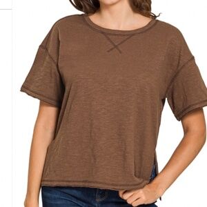 🍀 ZENANA “ GERI 11 “ ZENANA COTTON SHORT SLEEVE TEE SHIRT 58A